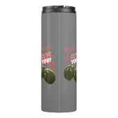 Olive You Twee Olijven Harten Thermosbeker (Achterkant)