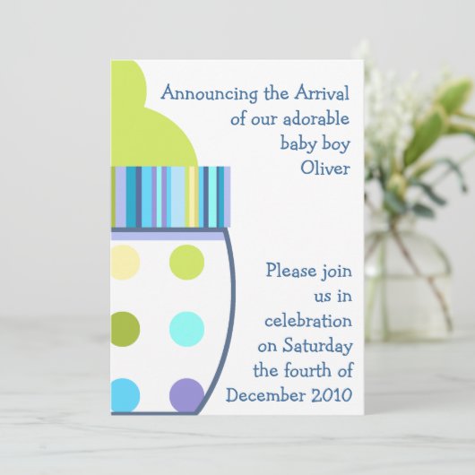 Oliver Baby Fles Kaart (Staand voorkant)