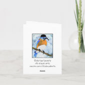 Oliver Bluebird met snor, bowler notecard Kaart (Achterkant)