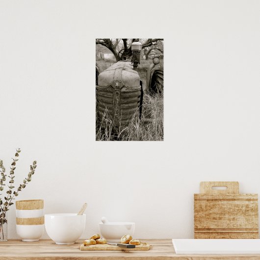 Oliver Boerderij Tractor Poster (Keuken)