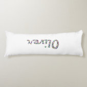 Oliver Bold Typography met veelkleurige stenen Lichaamskussen (Voorkant)