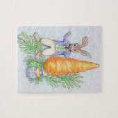 Oliver Bunny met wortelpuzzle Legpuzzel (Horizontaal)