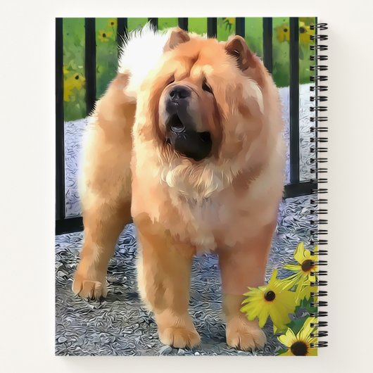 OLIVER Chow Chow 8 1/2x11 spiraal notitieboek (Achterkant)