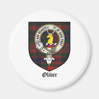Oliver Clan Crest Badge Tartan Magneet