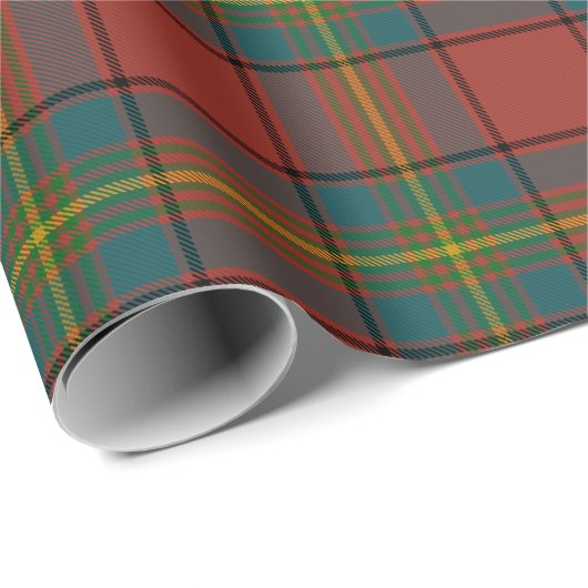 Oliver Clan Red Tartan Cadeaupapier (Rol Hoek)