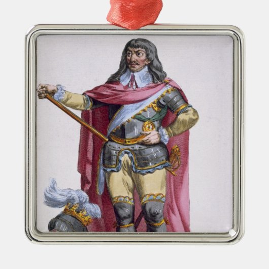 Oliver Cromwell (1599-1658) 1780 (gekleurd) Metalen Ornament (Voorkant)