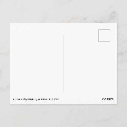 Oliver Cromwell door Charles Lucy Briefkaart (Achterkant)