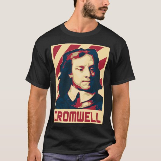 Oliver Cromwell Engels Generaal en Stateman T-shirt (Voorkant)