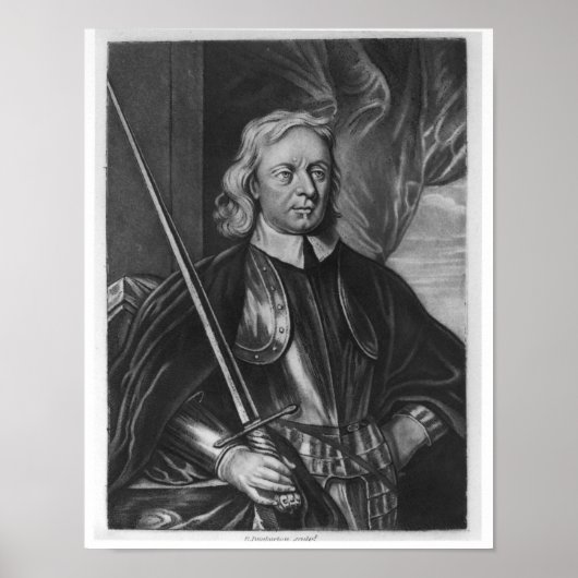 Oliver Cromwell illustratie Poster (Voorkant)