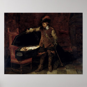 Oliver Cromwell opent de koffie van Charles Poster