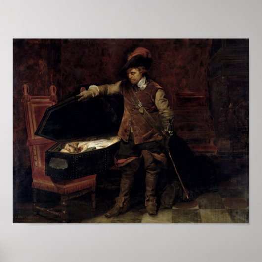 Oliver Cromwell opent de koffie van Charles Poster (Voorkant)