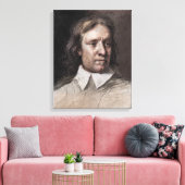 Oliver Cromwell Portrait Canvas Afdruk (Insitu (Woonkamer))