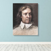 Oliver Cromwell Portrait Canvas Afdruk (Insitu (Houten vloer))