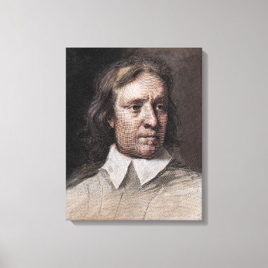 Oliver Cromwell Portrait Canvas Afdruk (Voorkant)