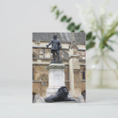 Oliver Cromwell Statue - Londen - Briefkaart (Staand voorkant)