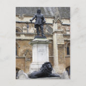 Oliver Cromwell Statue - Londen - Briefkaart (Voorkant)