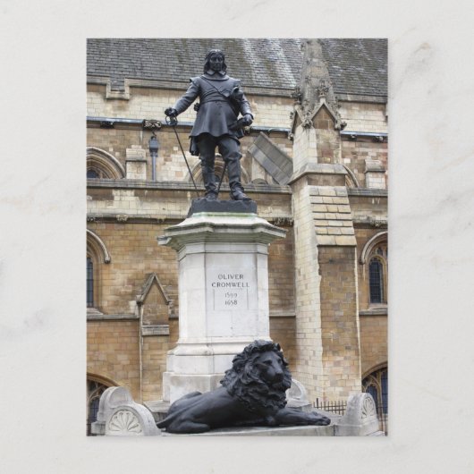 Oliver Cromwell Statue - Londen - Briefkaart (Voorkant)