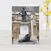 Oliver Cromwell Statue - Wenskaart van het Parleme Kaart (Gele Bloem)
