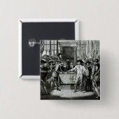 Oliver Cromwell Vierkante Button 5,1 Cm (Voorkant /achterkant)