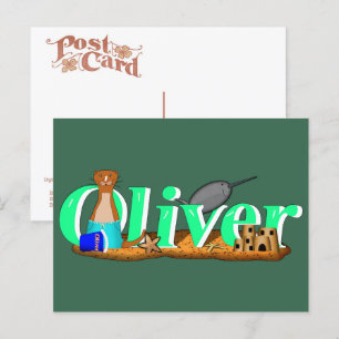 Oliver De Otter Is Aan Het Strand Briefkaart