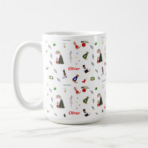Oliver De Otter Kerst Random Patroon Koffiemok