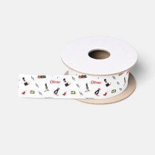 Oliver De Otter Kerst Random Patroon Satijnen Lint