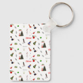 Oliver De Otter Kerst Random Patroon Sleutelhanger (Achterkant)