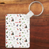 Oliver De Otter Kerst Random Patroon Sleutelhanger (Achterkant)