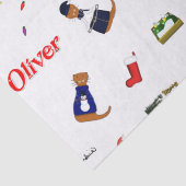 Oliver De Otter Kerst Random Patroon Tissuepapier (Detail)