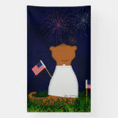 Oliver De Otter Kijkt Naar Vuurwerk Spandoek (Verticaal)