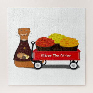 Oliver De Otter Maakt Zich Klaar Voor De Herfst Legpuzzel
