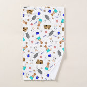 Oliver de Otter Zomer Strand vakantie patroon Bad Handdoek (Handdoek)