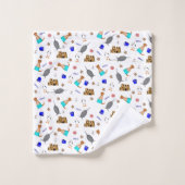 Oliver de Otter Zomer Strand vakantie patroon Bad Handdoek (Wasdoekje)