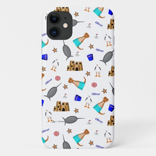 Oliver de Otter Zomer Strand vakantie patroon Case-Mate iPhone Case (Achterkant)