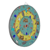 Oliver de Otter Zomer Strand vakantie patroon Dartbord (Voorkant Links)