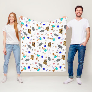 Oliver De Otter Zomer Strand Vakantie Patroon Fleece Deken