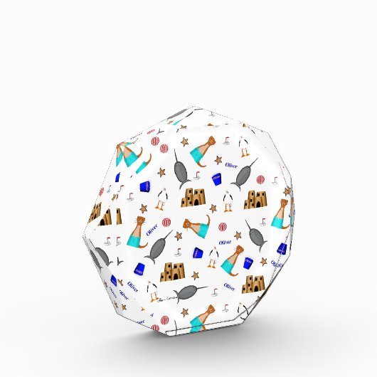 Oliver de Otter Zomer Strand vakantie patroon Fotoblokken (Links)