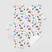 Oliver de Otter Zomer Strand vakantie patroon Golfhanddoek (Insitu)