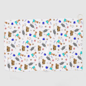 Oliver de Otter Zomer Strand vakantie patroon Golfhanddoek (Horizontaal)