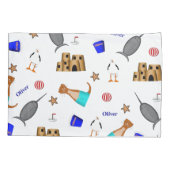 Oliver de Otter Zomer Strand vakantie patroon Kussensloop (Achterkant)