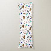 Oliver de Otter Zomer Strand vakantie patroon Lichaamskussen (Voorkant Verticaal)