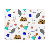 Oliver de Otter Zomer Strand vakantie patroon Magneet (Horizontaal)