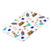 Oliver de Otter Zomer Strand vakantie patroon Magneet (Linkerzijde)