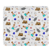 Oliver de Otter Zomer Strand vakantie patroon Snijplank (Voorkant)