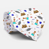 Oliver de Otter Zomer Strand vakantie patroon Stropdas (Opgerold)