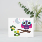 oliver, de uil briefkaart (Staand voorkant)