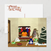 Oliver Decorates voor Kerstmis Briefkaart (Voorkant / Achterkant)