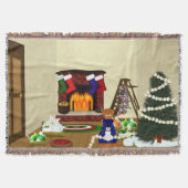 Oliver Decorates voor Kerstmis Deken (Voorkant)