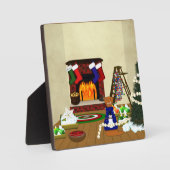 Oliver Decorates voor Kerstmis Fotoplaat (Voorkant)