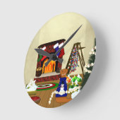 Oliver Decorates voor Kerstmis Ronde Klok (Hoek)